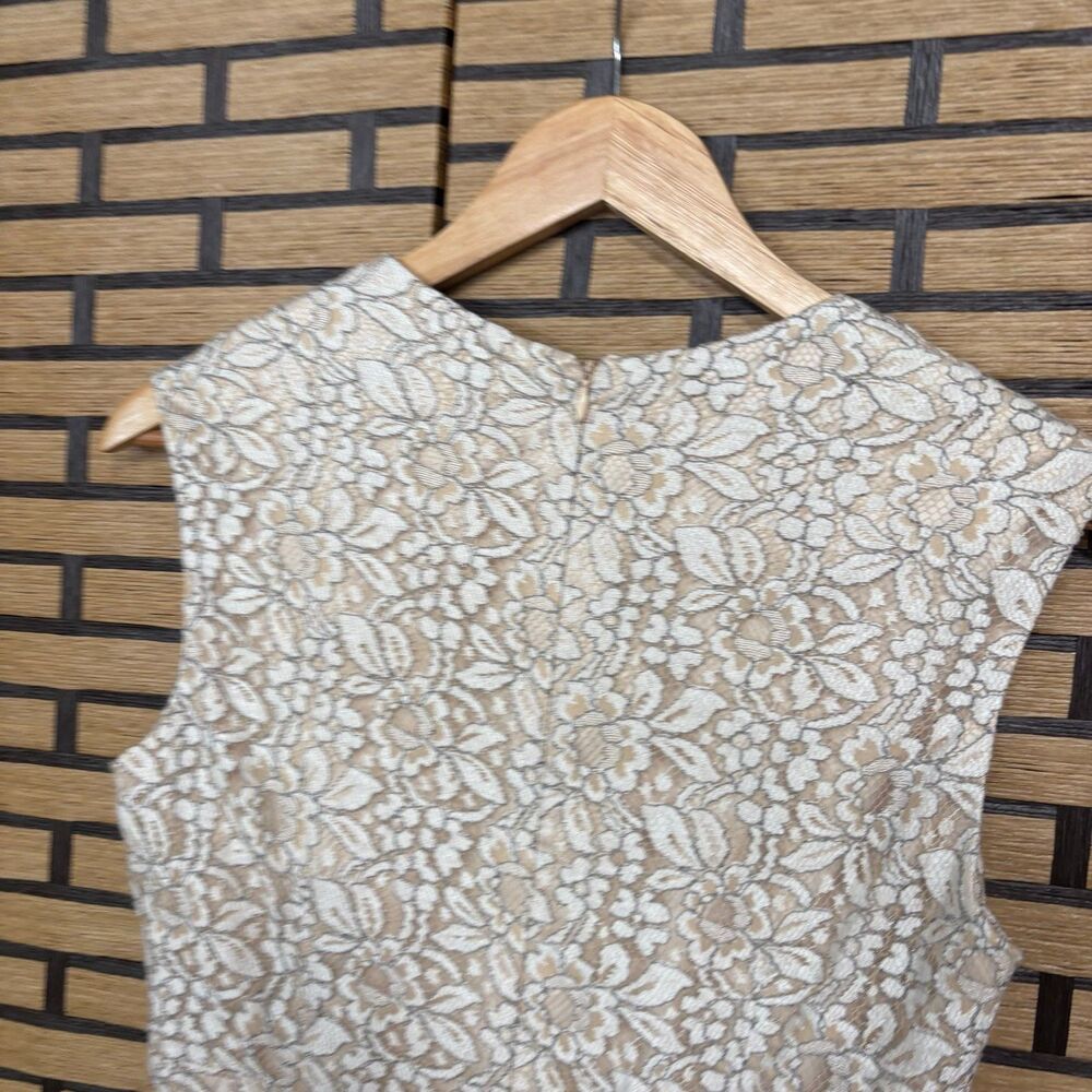 Antonio Melani Tan‎ Lace Dress Size 4 - Picture 3 of 7